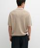 Masimodutti Cotton Blend V-Neck Knit Polo Shirt