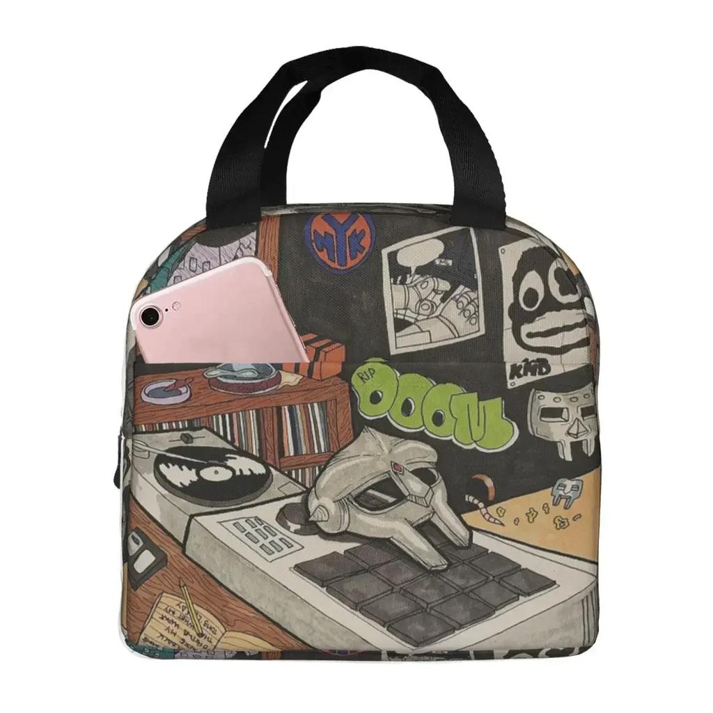 MF Music D-Doom-S Doomsday Operation Concert Cover Comic Insulated Lunch Bag Cooler Thermal Food Box Tote Lunch Boxes Container
