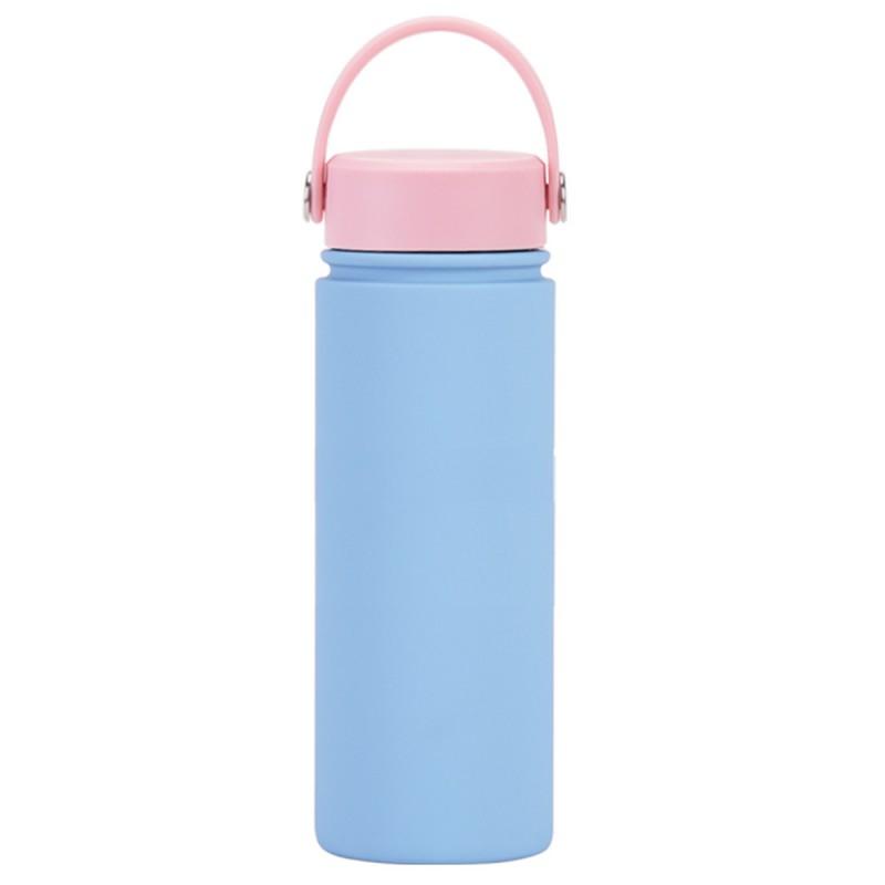 550ml Stainless Steel Vacuum Insulated Travel Mug With Wide Mouth Carry Strap - Outdoor Sports Water Bottle Gym Hiking