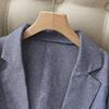 Amerikanischer Temperament Anzugkragen Pendler Herbstmode Dreiviertelärmel Strickjacke Damen Anzugjacke