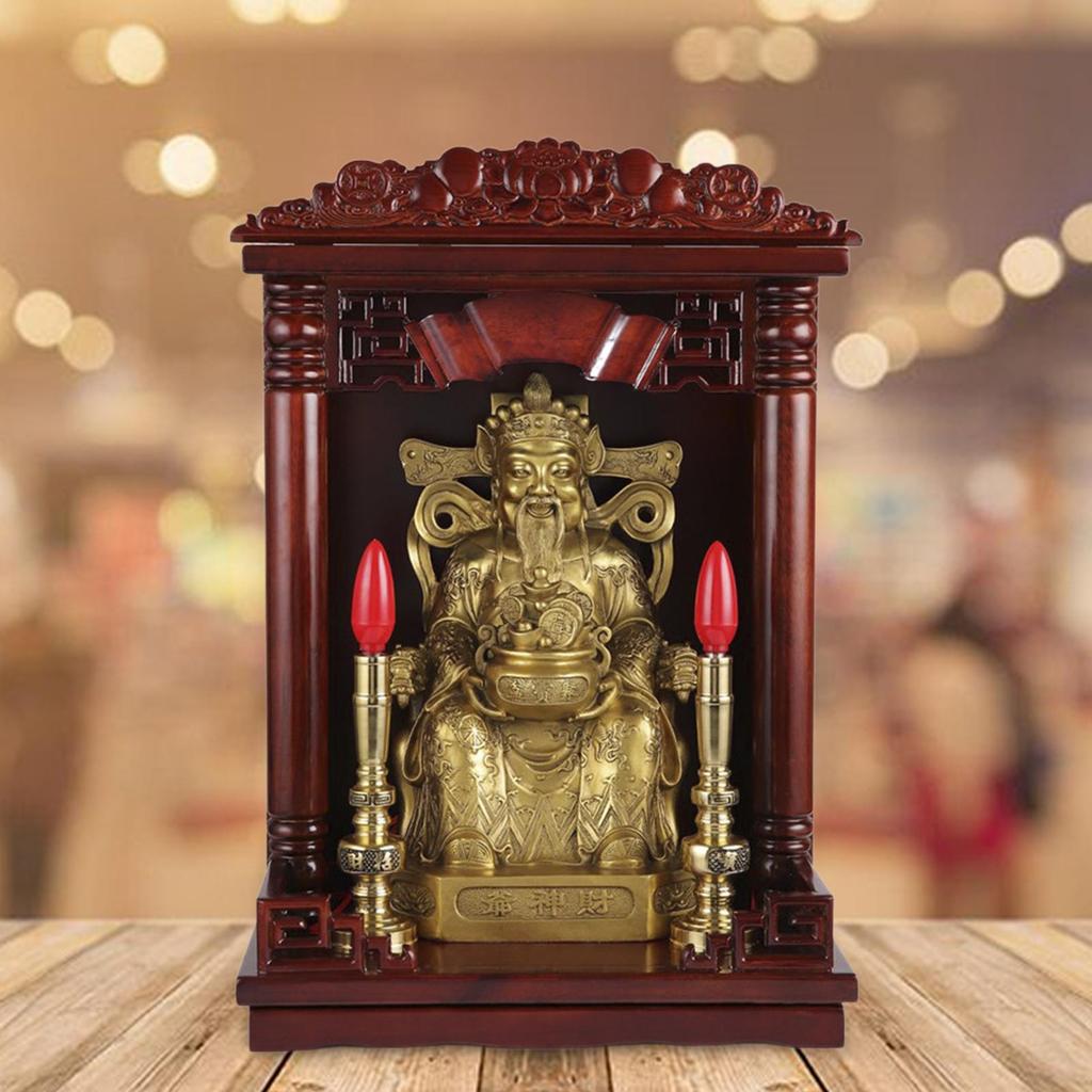 Inspired Wooden Altar Display Shelf for Home Office Decor