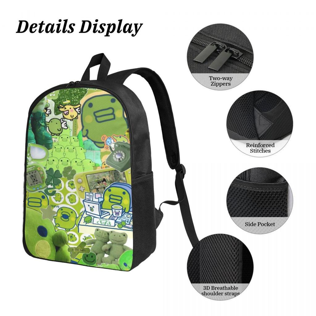 3Pcs Kuchipatchis School bags Set for Boy Girl Pencil Boxes Backpack Sets with Lunch Box For School Students Daypack