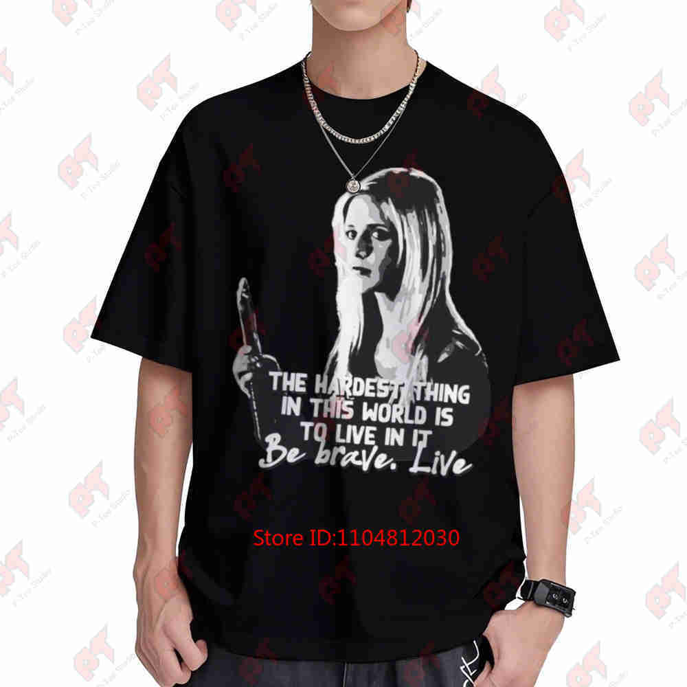 Buffy Bravery Quote Short Sleeve Tee 100% Cotton T-Shirt