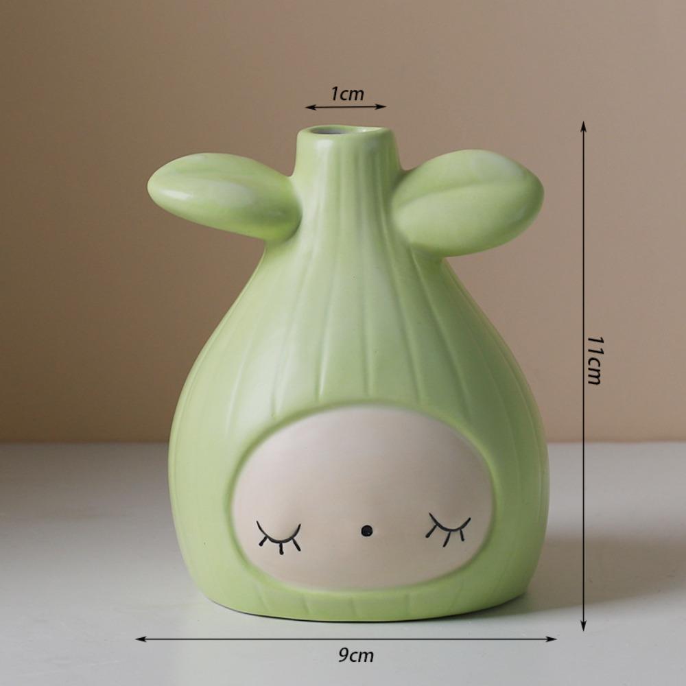 Desktop Balcony Ceramic Flowerpot Flowers Ceramic Pot Cartoon Plant Pot  Home
