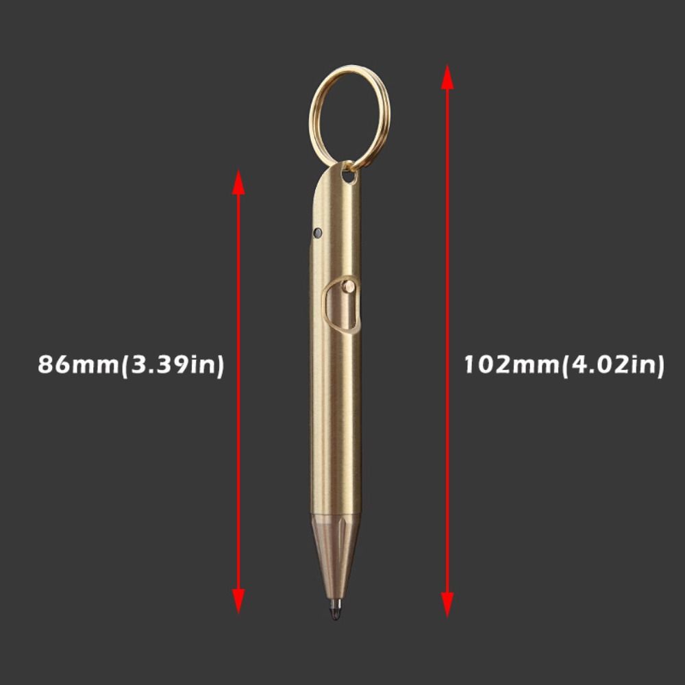 With Keychain Mini Ballpoint Pen Brass Writing Pen New Gel Pen  Outdoor
