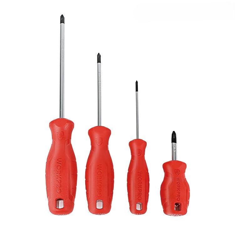 WORKPRO Magnetic Screwdriver Set and WP200502 8-Piece (Phillips Flathead)