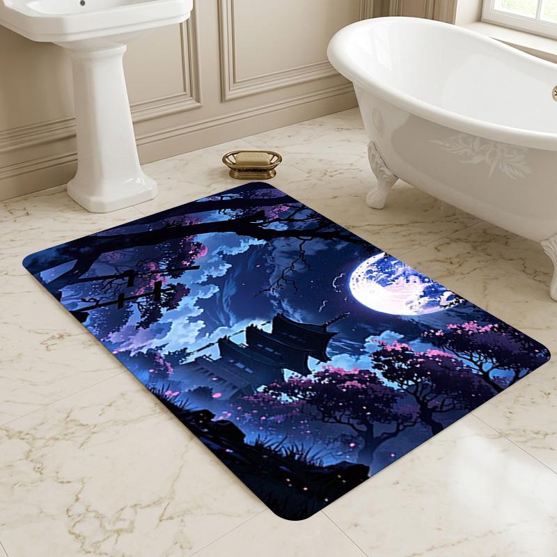 Moonlit Pagoda Living Room Nonslip Area Rug Soft Carpet For Bedroom Game Playroom Sofa Office Home Decor Doormat Christmas Gift C929462