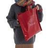Solid Color Tote Bag With Embroidered Letters For Daily Use