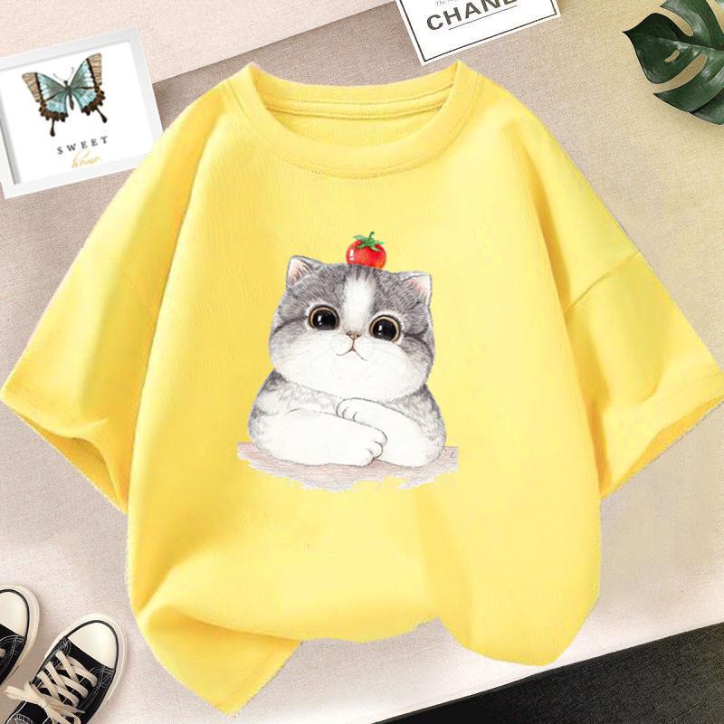 Cute Cartoon Rabbit Lollipop Print T Shirts Student Girls Kawaii Tee High Quality Cotton Summer Short Sleeve Casual Tops