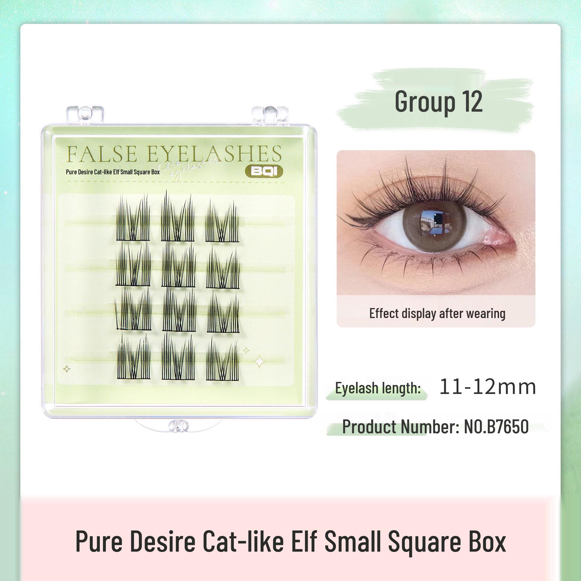 Pure Desire Sunflower False Eyelashes – Natural Curl Individual Clusters for Easy Application