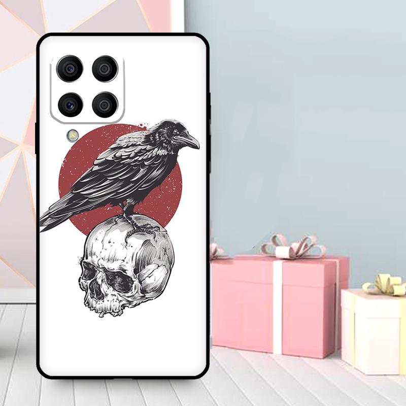 Crow Raven Dark Skull Case For Samsung Galaxy M56 M52 M32 M53 M16 M11 M21 M31 M35 M12 M13 M14 M15 M36 M55 M34 M54