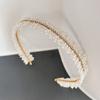Woven Hair Accessory Sturdy Wedding Hair Accessory Gold Wire Hairband Exquisite Bridal Pearl Headband For Daily Commutes Bridal