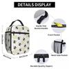 Bees Collect Honey Pattern Insulated Lunch Bag for Women Children Portable Food Boxes Thermal Lunch Box Tote