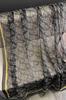 Black Scarf with Small Flowers and Mustard Border - Light and Elegant