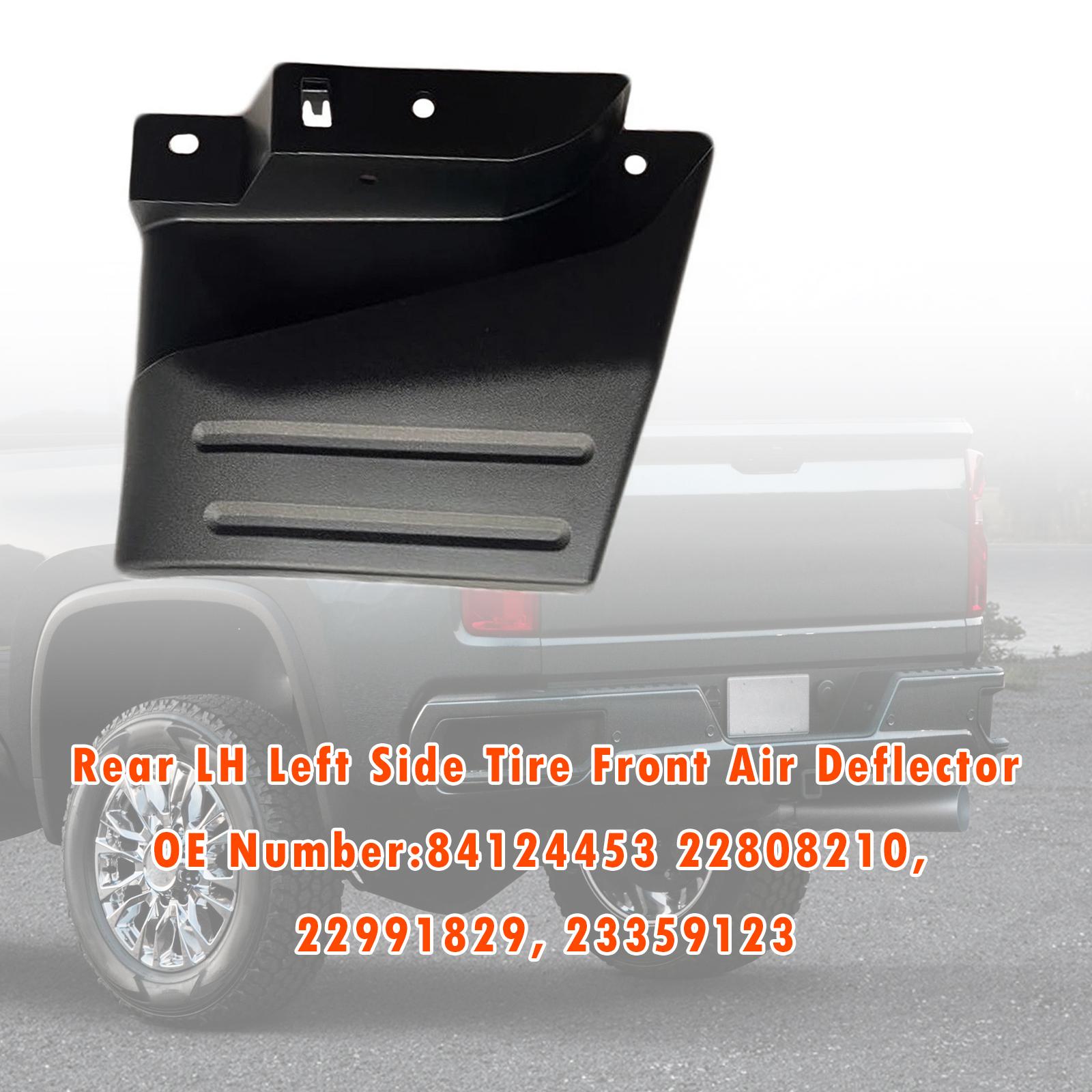 Rear LH Left Side Tire Front Air Deflector For Chevy Silverado LT Pick Up 2014-2020