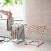 Countertop Dishcloth Drying Rack 4 Arms Folding Vertical Hand Towel Stand Dish Rag Storage Holder for Kitchen Washcloth Holder