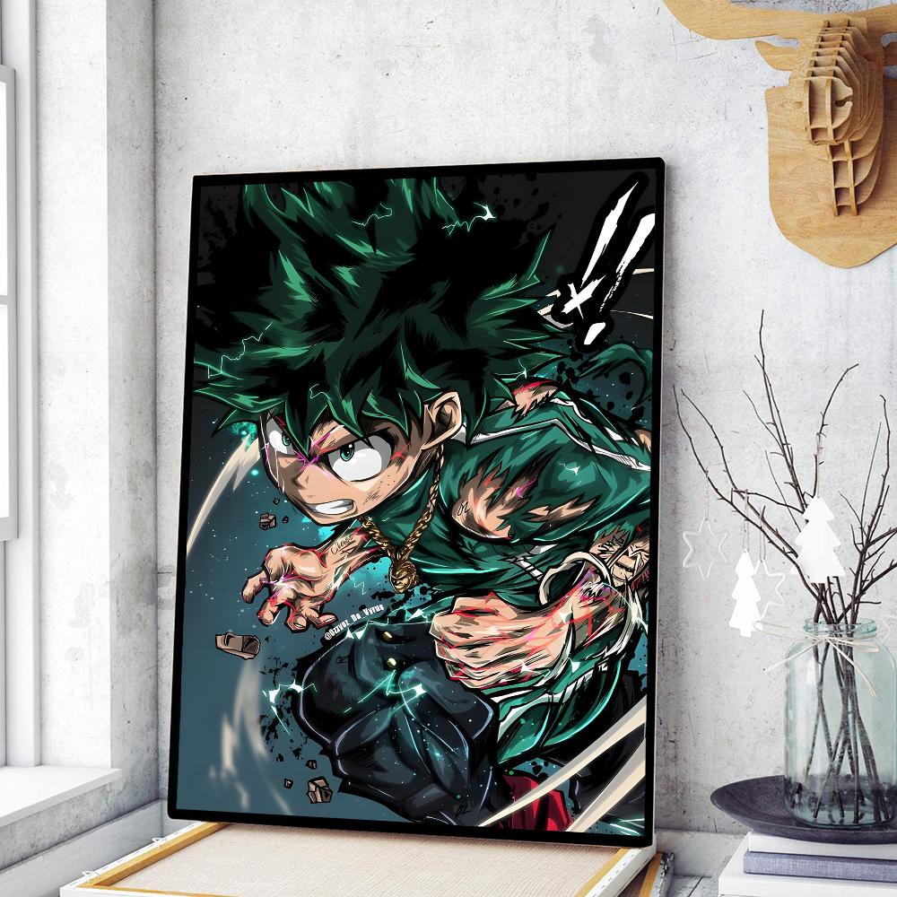 Midoriya Izuku Deku My Hero Academia  Classic Vintage Posters Whitepaper Prints Posters Artwork Kawaii Room Decor