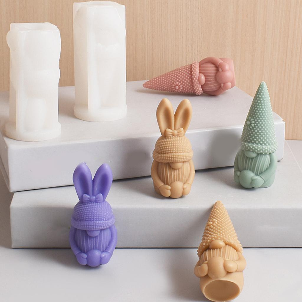 Casting Molds 3D Dwarf Series Silicone Mould Easters Candle Molds Plasters Molds Ornament Molds for Home Decoration