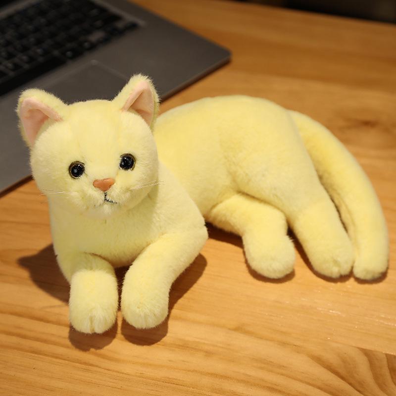 Cute Kitten Plush Pillow Doll - Small Floral Comfort Toy for Kids