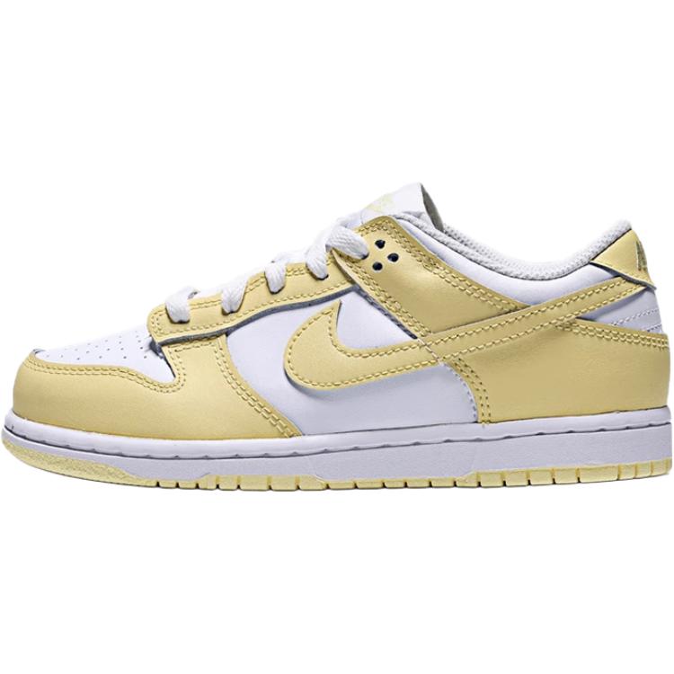 Nike Dunk Fashionable Comfortable Durable Low-Top Kids Skate Shoes Kids Sneaker Yellow FB9108-126