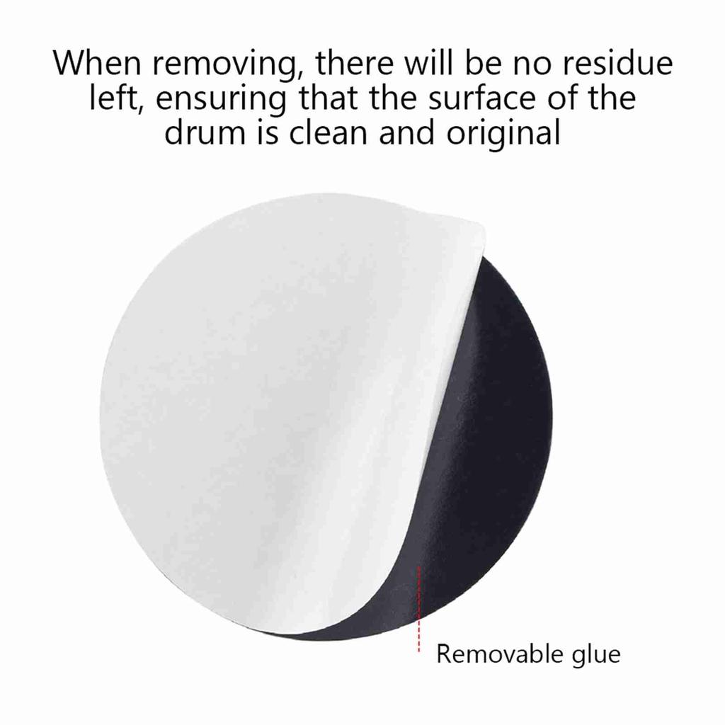 2pcs Drum Patch Easy Application PET Single Pedal Drumhead Patches for Bass Drum Percussion Instrument