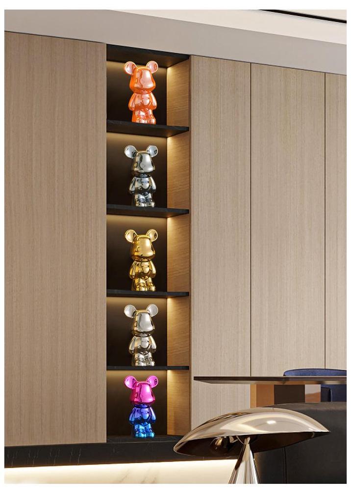 Light Luxury Violent Bear Ornament for TV Cabinet or Living Room Decor
