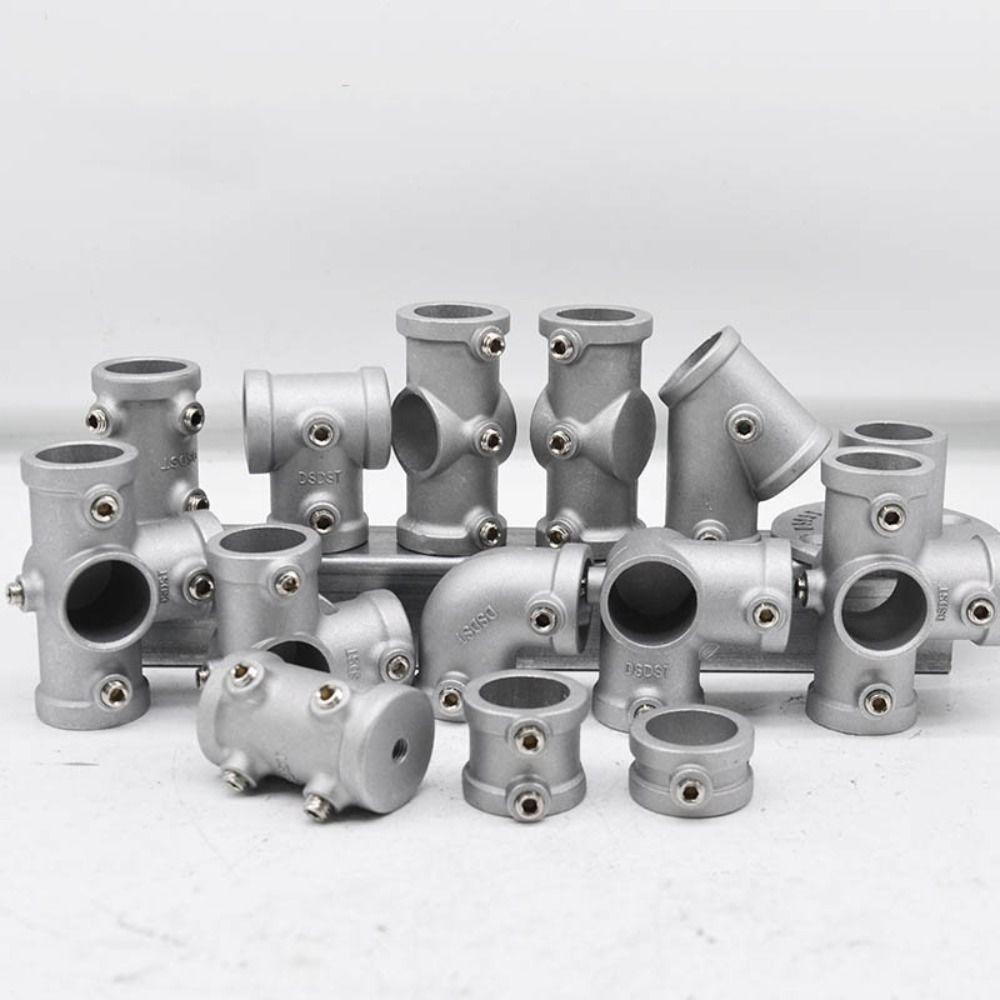 Fixed buckle Frame Fasteners Aluminum Alloy Steel Circular Pipe Connector  Steel Tube Shelf