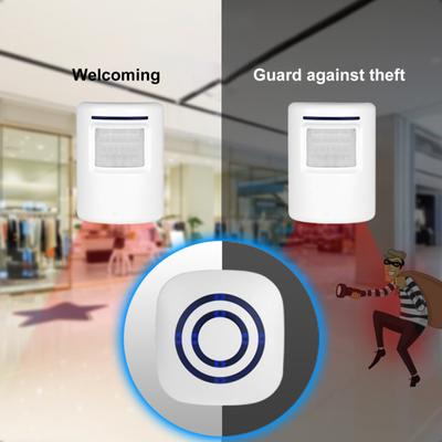 1 Set Wireless Doorbell Entry Alarm 38 Music LED Separate Type Voice-activated Welcome