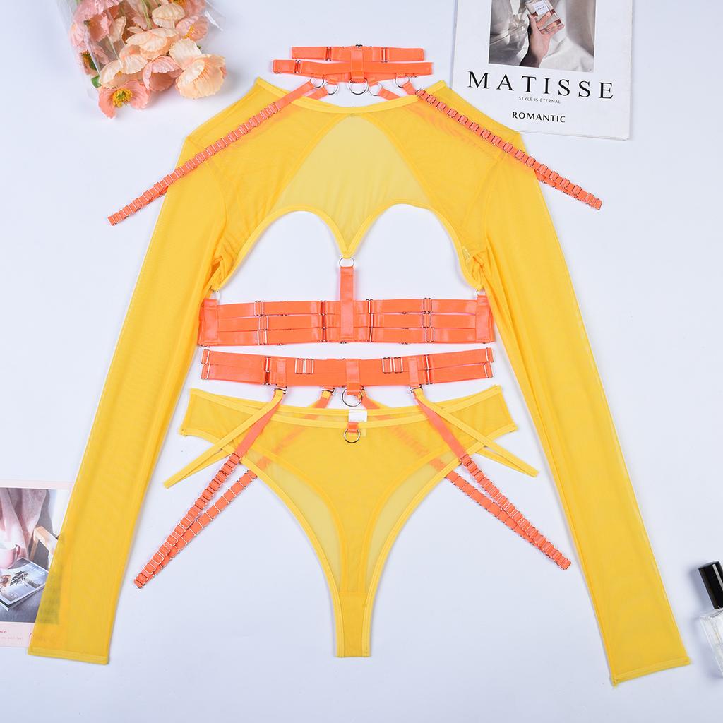 פורנו הלבשה תחתונה נשים גוף קוספליי סקסי גותי פתוח חזייה תחתוני סט תחתונים ללא מפשעת הלבשה תחתונה לוהטת ארוטית ביגוד אקזוטי תחפושות