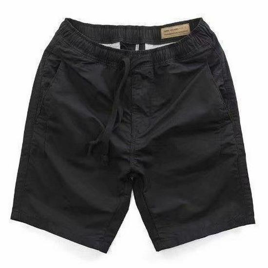 

Men s Casual Cotton Work Shorts - Black, Solid Color, Versatile and Loose Fit S чёрный