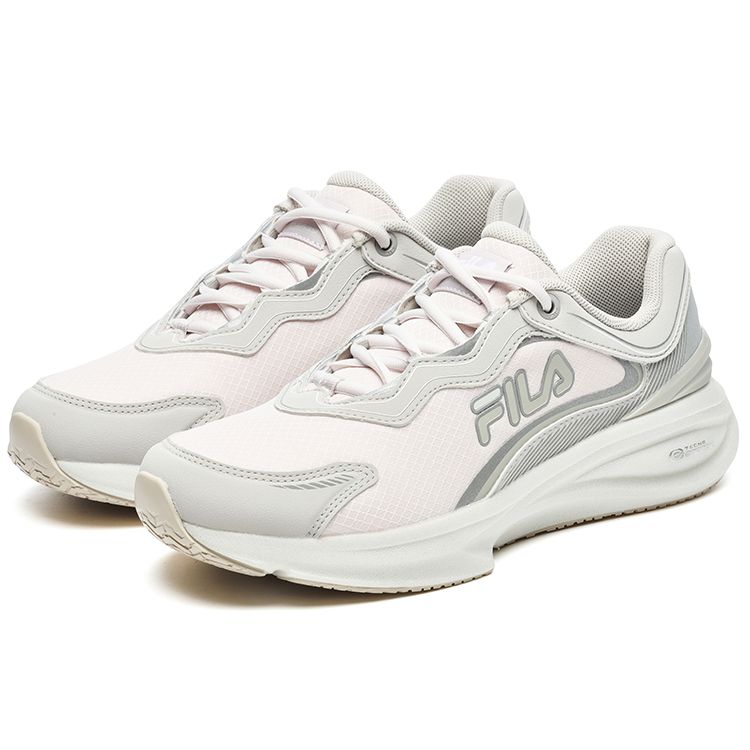 FILA Athletics Energy Comfortable Sports Fabric Synthetic Leather TPU Lightweight Low-Top Casual Running Shoes Women sneaker White Gray A12W241105FLQ