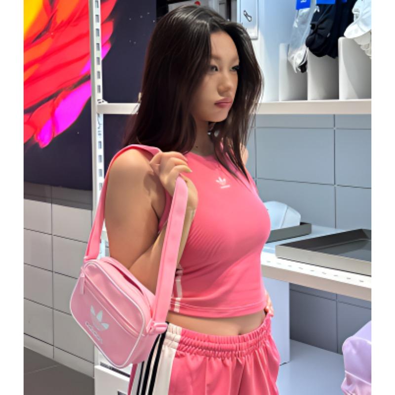 adidas Originals 3 Stripes Tank Top Women's Light Rose Red JF3792