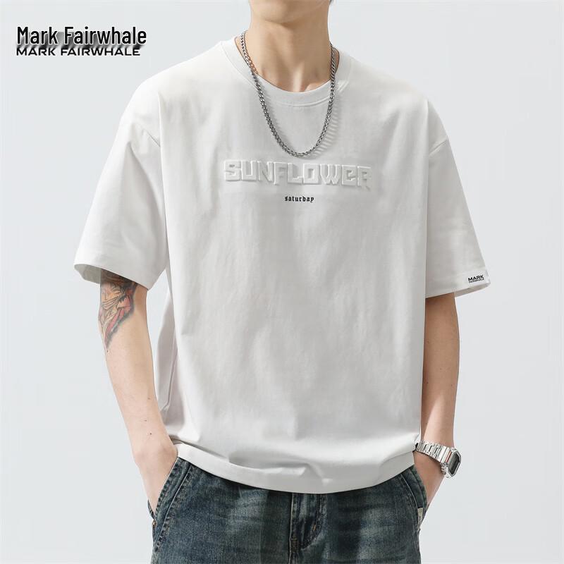MARK FAIRWHALE Men's Casual Cotton Short Sleeve T-Shirt