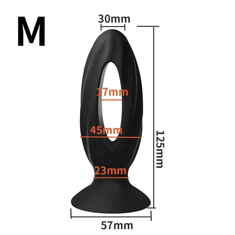 Wearable Silicone Anal Bead Butt Plug Prostate Massage Masturbation Sex Toys for Women Men Gay Adult Games Products 35/45/55 Mm