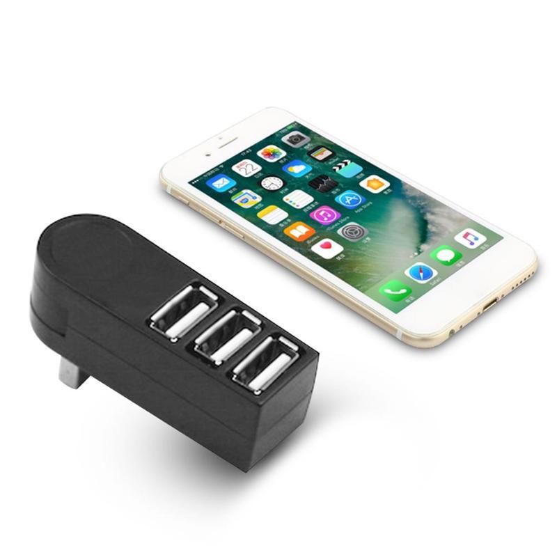 3-Port Rotating USB 2.0 Hub Splitter