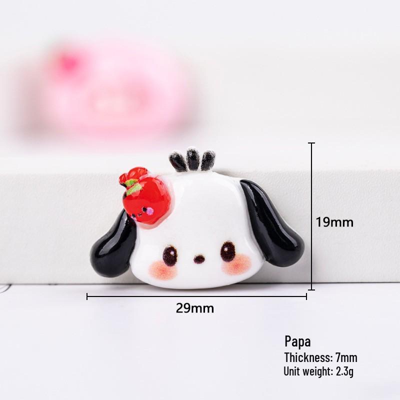 Kreskówkowe akcesoria żywiczne: Urocze naszywki DIY o tematyce owocowej i zwierzęcej, Dekoracje do etui na telefon z kremowym klejem, Magnesy na lodówkę, Materiały do rękodzieła na klamry do butów