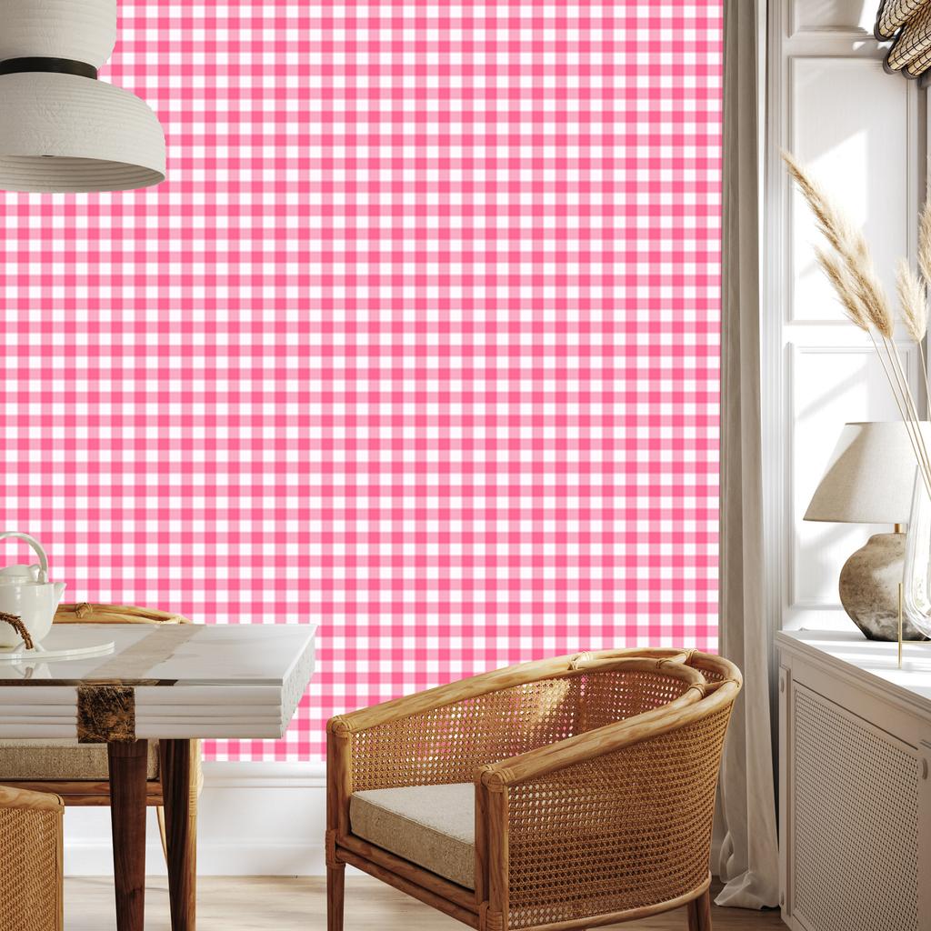 Wallpaper Fabric Pattern Subtle Detail, Powder Pink 50x1000
