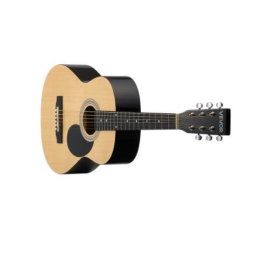 VEVOR 36 in / 914,4 mm Dreadnought Acoustic Guitar Natural Beginner Bundle Gig Bag for Teen