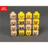 Pack  MOC Bricks Figure Face Boy and Girl Head Expression DIY Educational Building Blocks Toys For Children Gifts