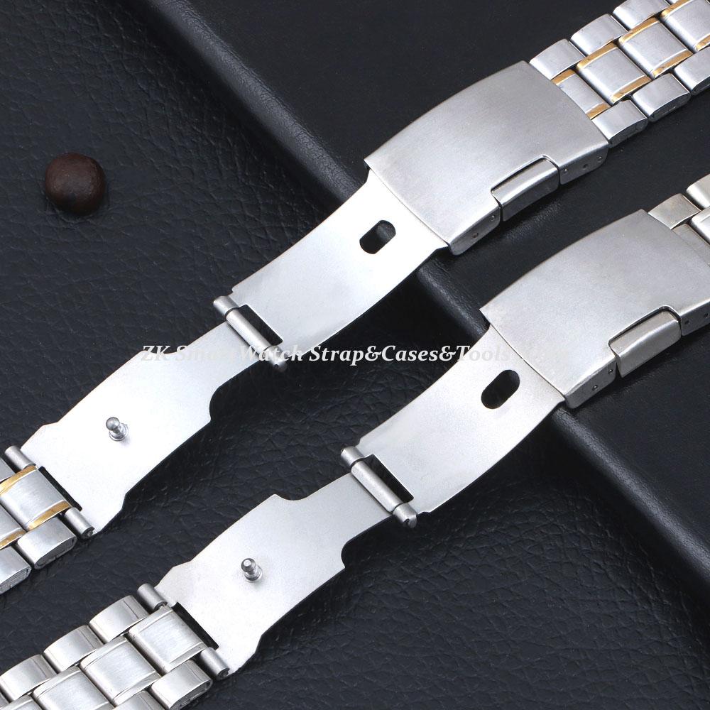 20mm 22mm Watch Straps Steel Metal Watch Bands Curved Arc End Bracelet Waterproof Diving Replacement Wristband Belt Accessories