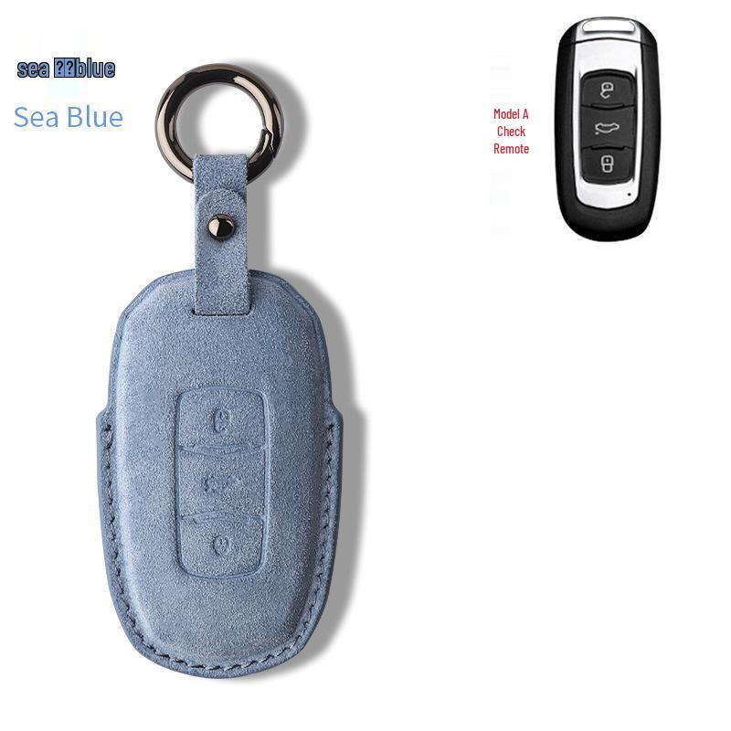Luxurious Suede Key Case for Geely Panda Mini - Unisex Full Coverage Shell