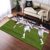 Tappeto Area Tappeto con Logo VfB Stuttgart, Tappetino Nero Antiscivolo con Stampa dello Stemma del Club di Calcio, Tappeto da Interno per Tifosi di Calcio