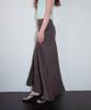 Hombadittingjeu Cotton Shirring Long Skirt (Brown)