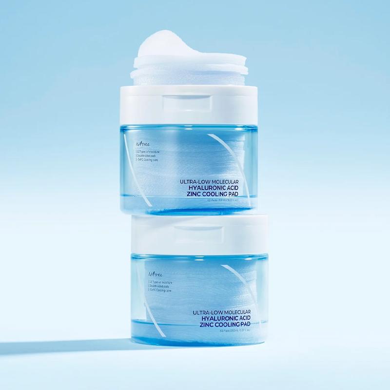 [ISNTREE] Ultra-Low Molecular Hyaluronic Acid Zinc Cooling Pad 150ml 60EA