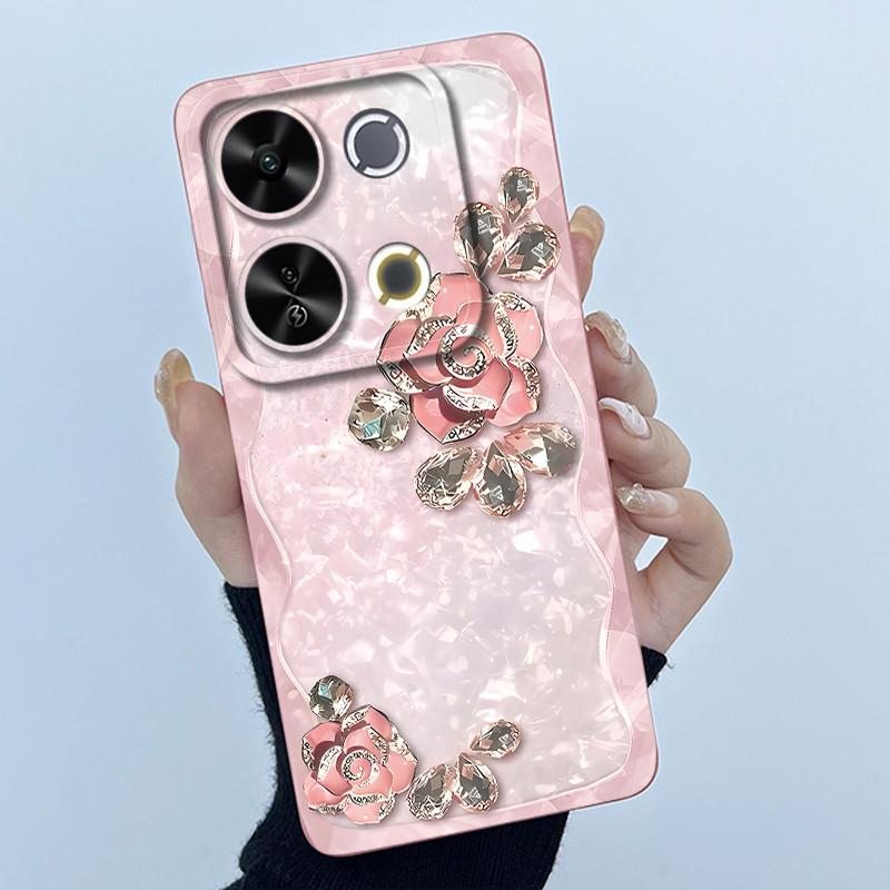 For Itel P65 P671L Etui Fashion Simplicity Oil Painting Floral Protective Phone Case For ItelP65 P 65 Coque Soft Silicone Covers