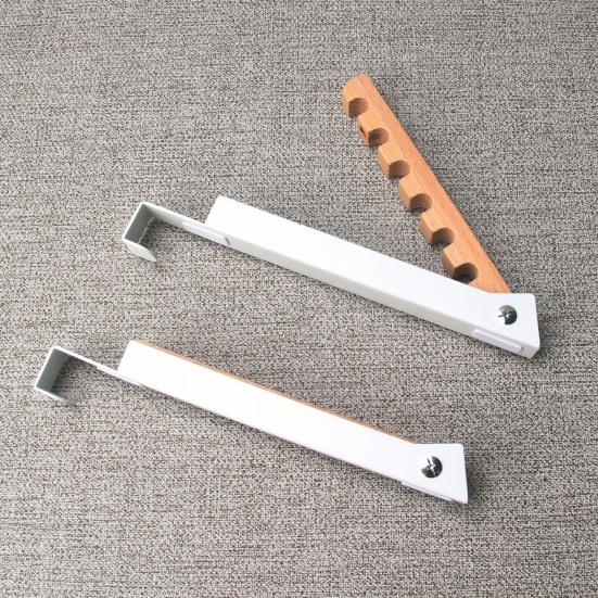 Foldable Over-the-Door Hook Rack with 6 Swivel Hooks Portable No-Drill Organizer for Travel Hotel Home Non Slip Door Hanger for Clothes Towels Bags