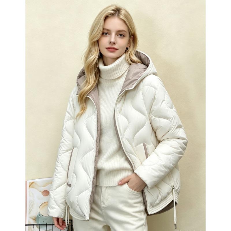 Women S Short Hooded Cotton Padded Winter Casual Coat