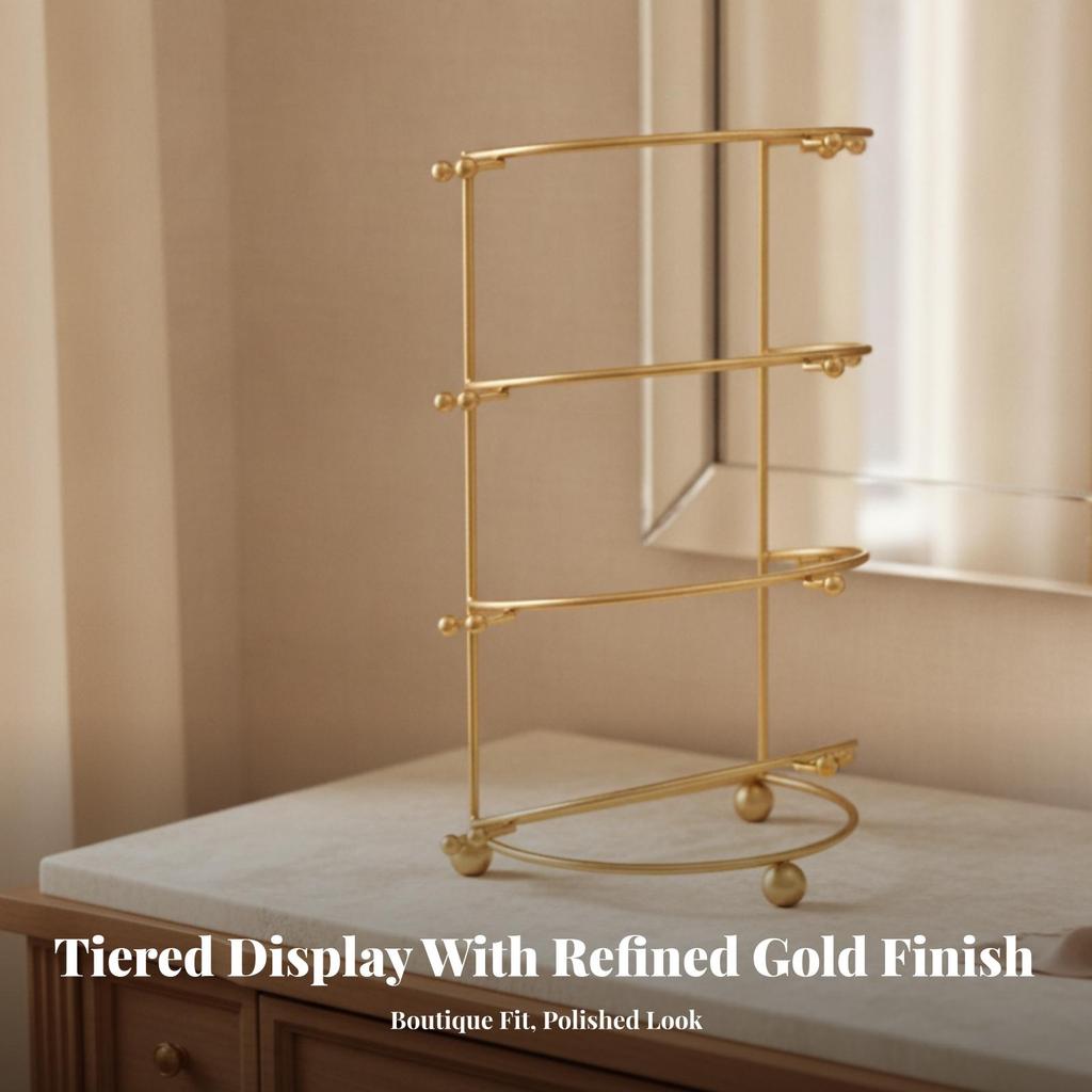 Tiara Display Rack Metal Crown Stand Sturdy for Dressing Rooms, Brides