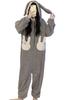 ZHENGTU Cute Hooded Pajamas with Rabbit Warm and Comfortable for Fall and Casual and Casual Wear Size Women's All-in-One Ears, Winter, (Gray, M)