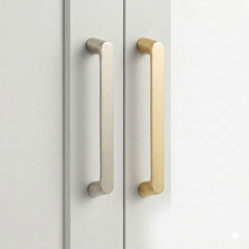 Modern Style Cabinet Handles Brushed Nickel Finish Furniture Handles For Dresser Cabinet